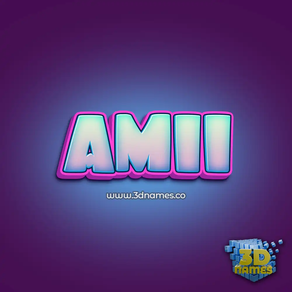 amii in Phat Purple style - 3D name wallpaper