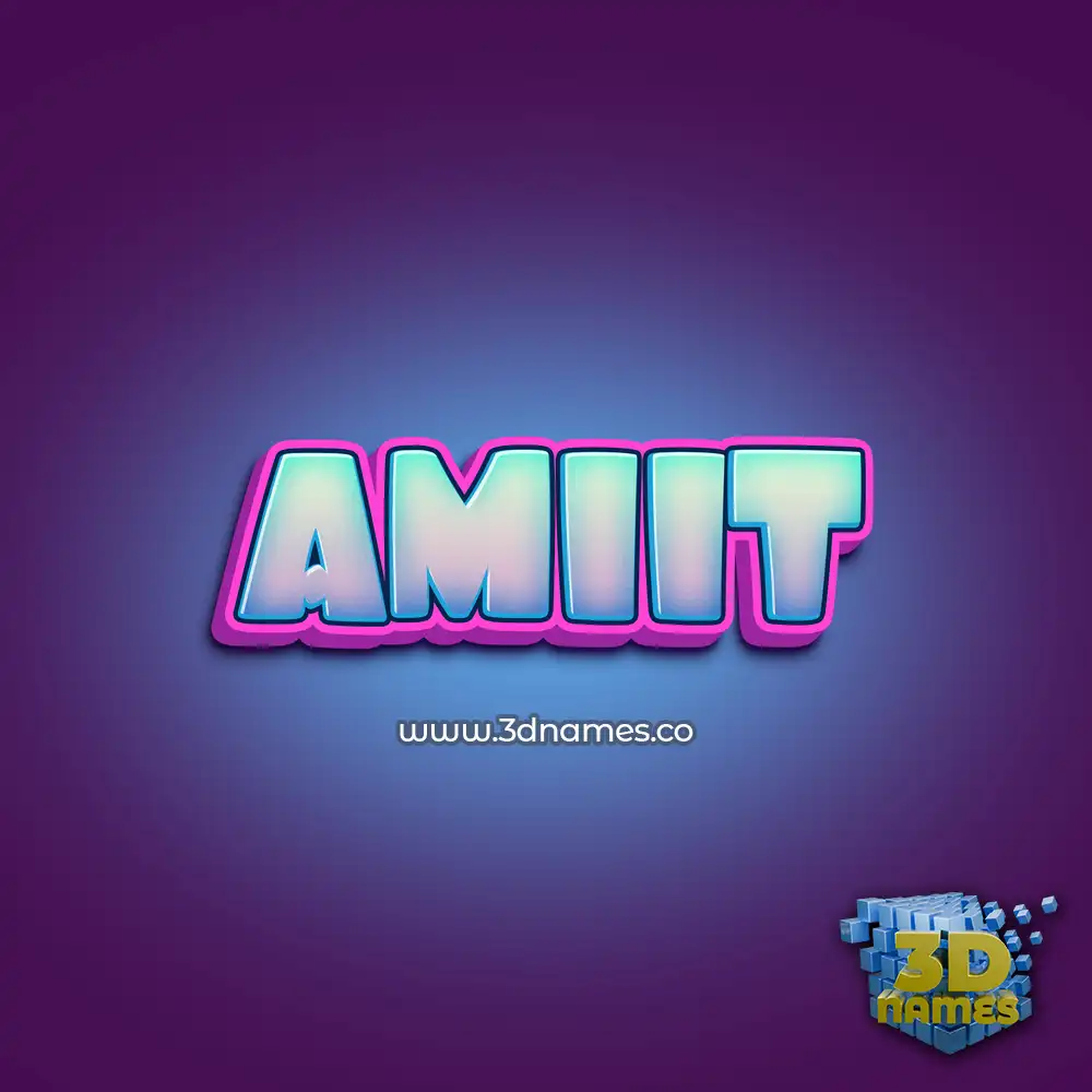 amiit in Phat Purple style - 3D name wallpaper