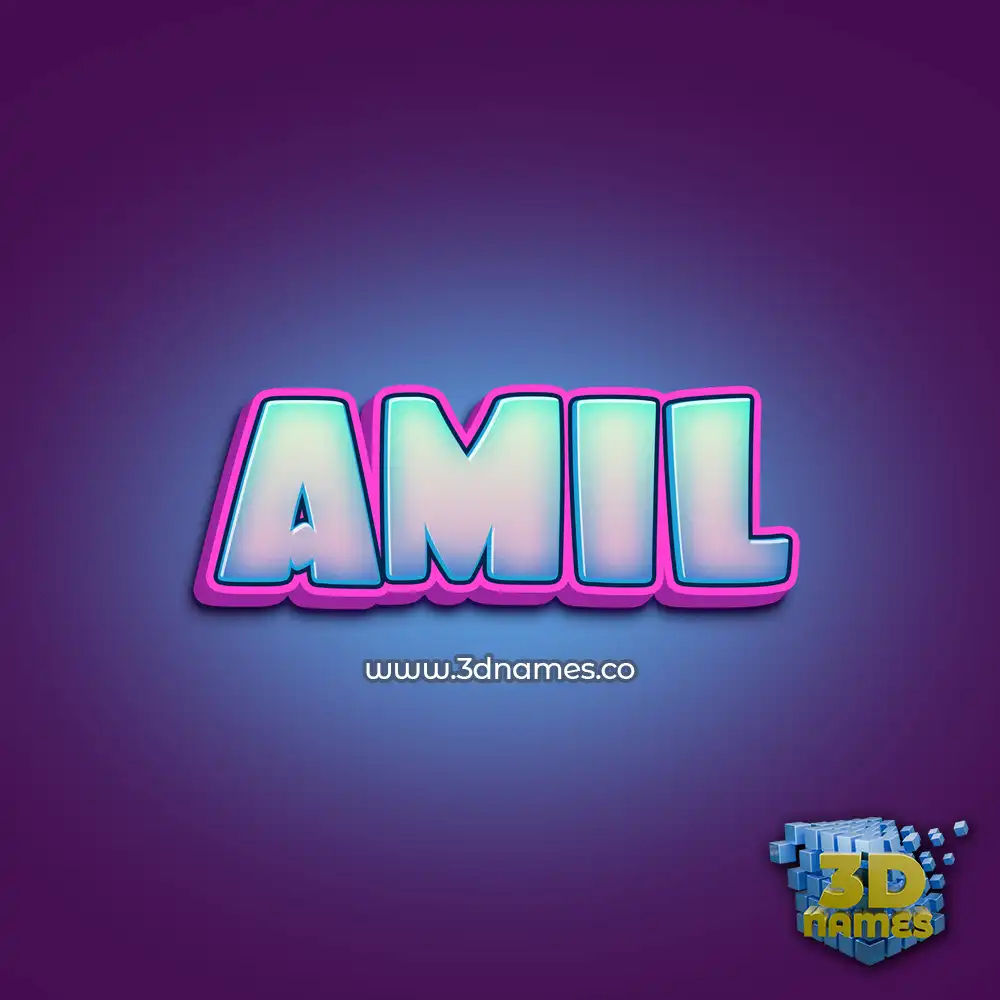 amil in Phat Purple style - 3D name wallpaper
