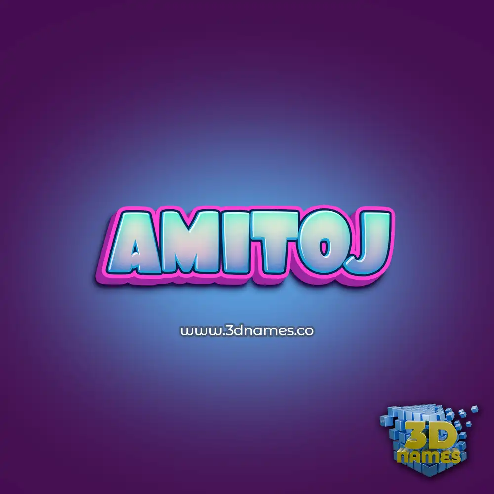 amitoj in Phat Purple style - 3D name wallpaper