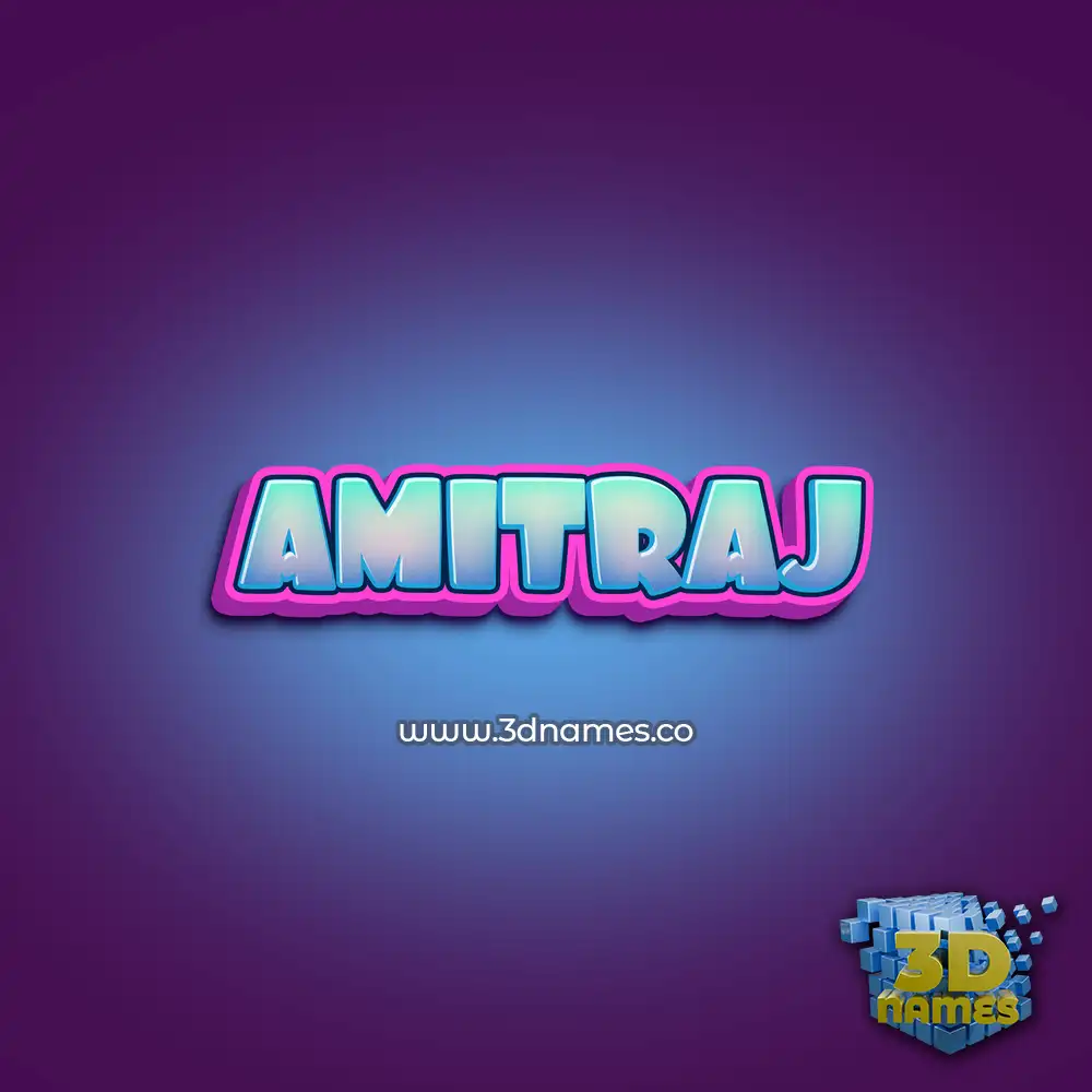 amitraj in Phat Purple style - 3D name wallpaper