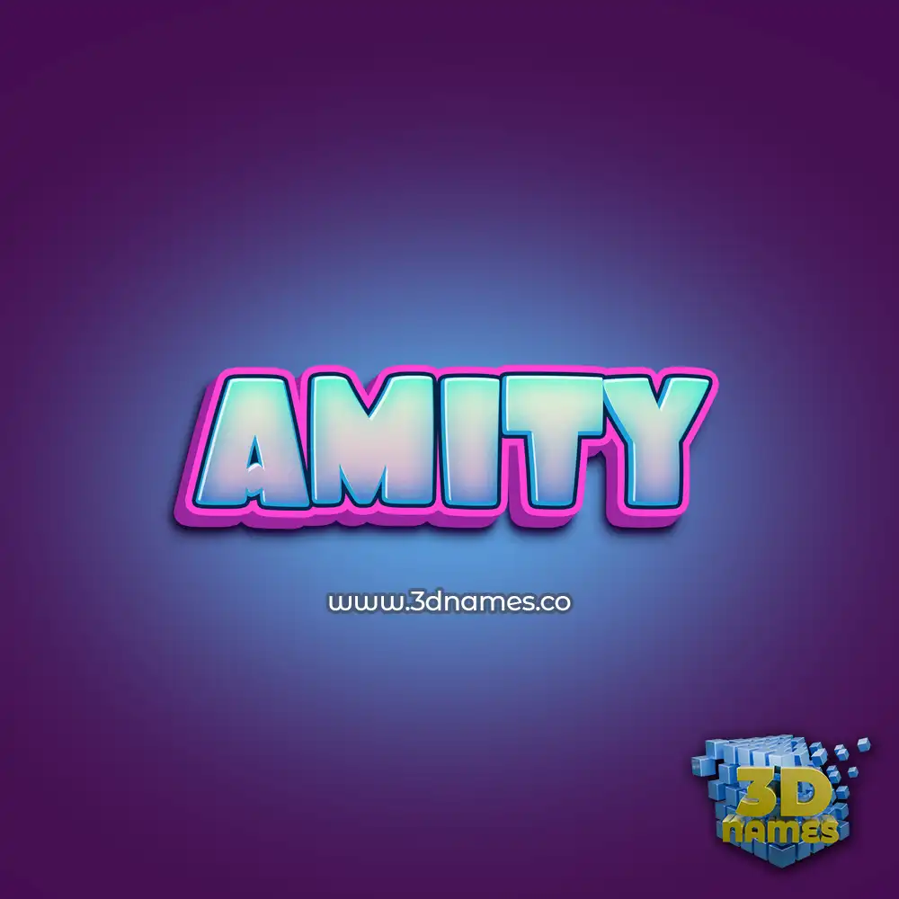amity in Phat Purple style - 3D name wallpaper