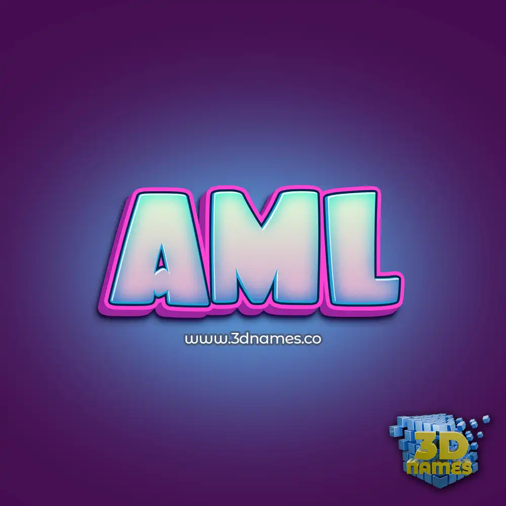 aml in Phat Purple style - 3D name wallpaper