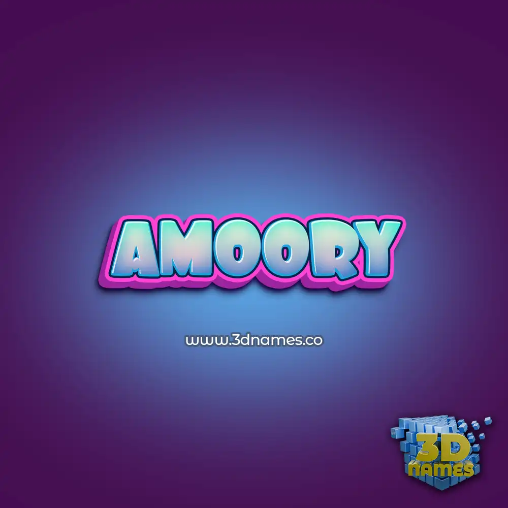 amoory in Phat Purple style - 3D name wallpaper