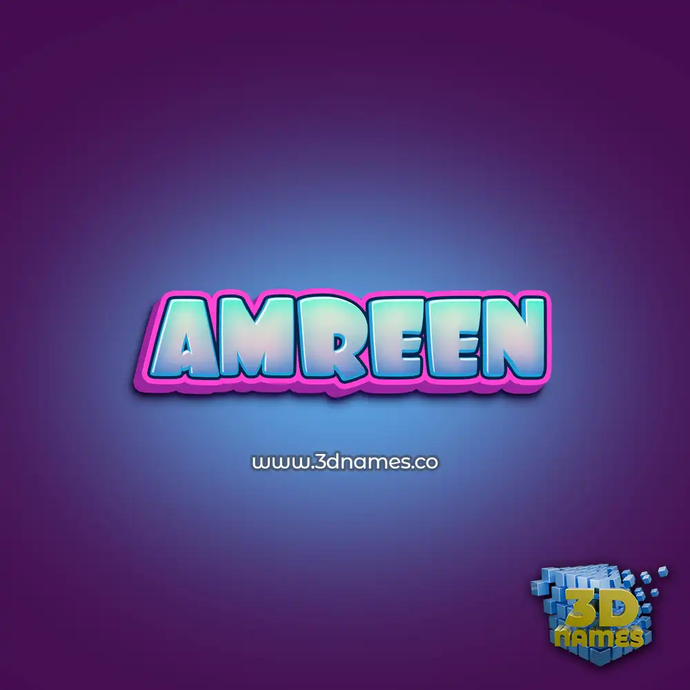 amreen in Phat Purple style - 3D name wallpaper