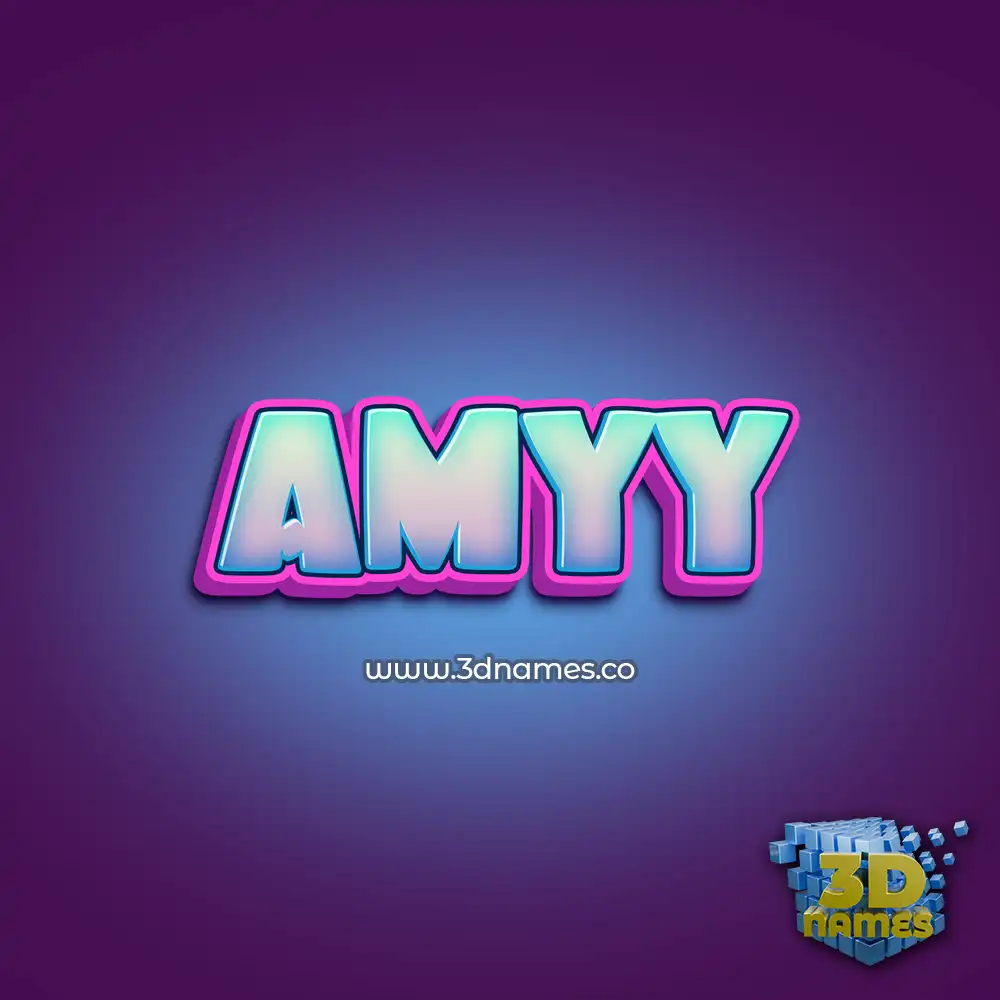 amyy in Phat Purple style - 3D name wallpaper