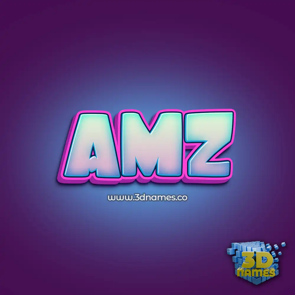 amz in Phat Purple style - 3D name wallpaper