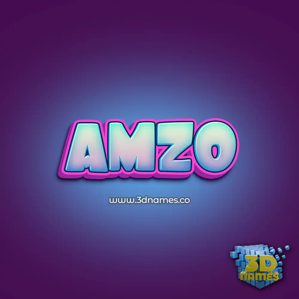 amzo in Phat Purple style - 3D name wallpaper