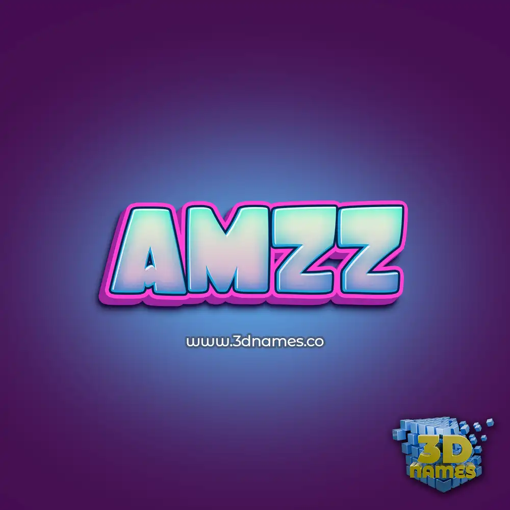 amzz in Phat Purple style - 3D name wallpaper