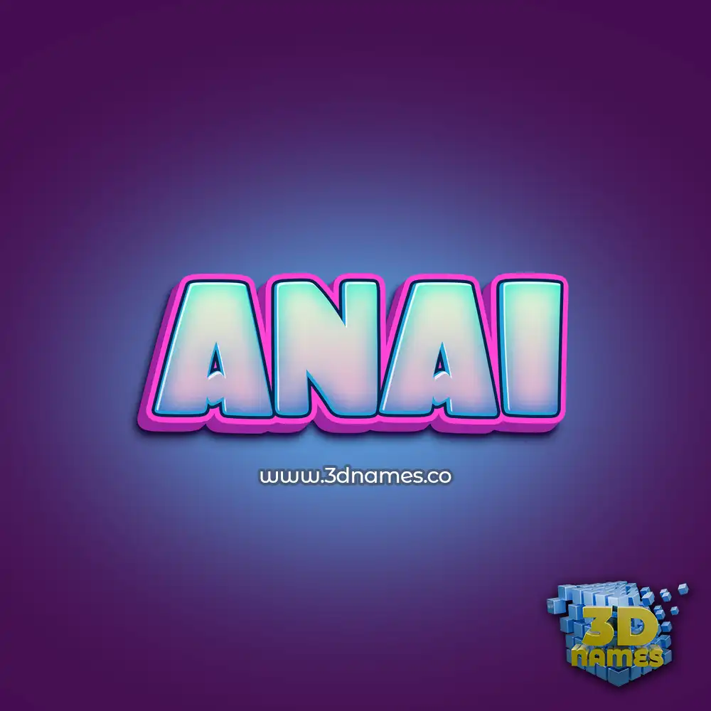anai in Phat Purple style - 3D name wallpaper