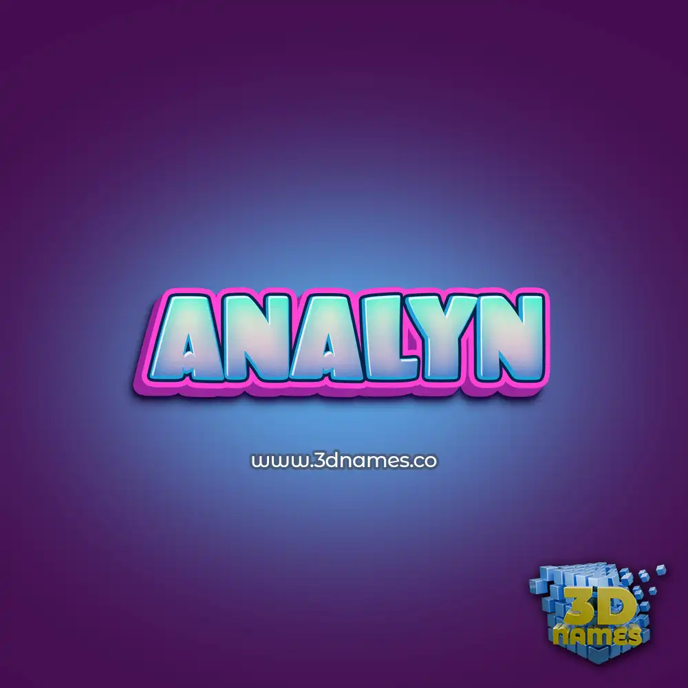 analyn in Phat Purple style - 3D name wallpaper