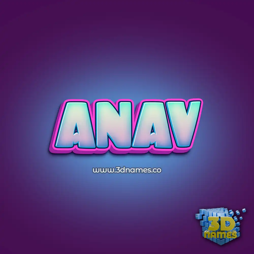 anav in Phat Purple style - 3D name wallpaper