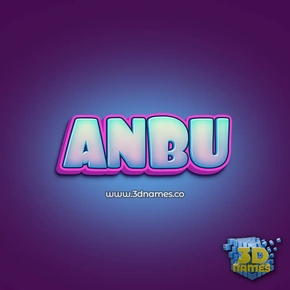 anbu in Phat Purple style - 3D name wallpaper