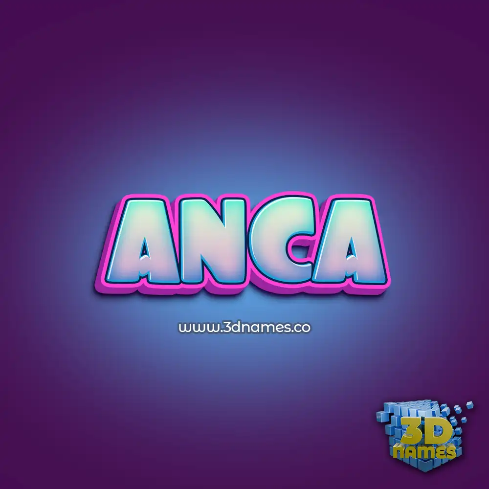 anca in Phat Purple style - 3D name wallpaper