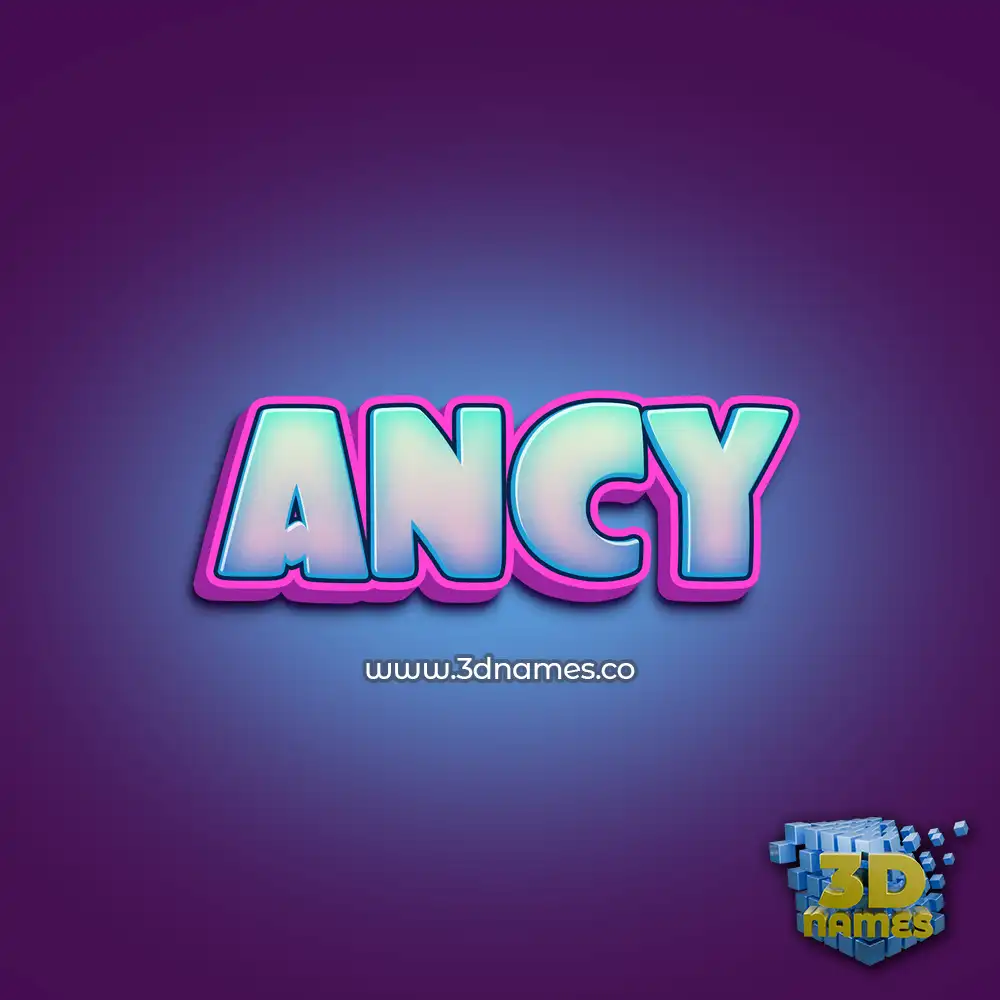 ancy in Phat Purple style - 3D name wallpaper