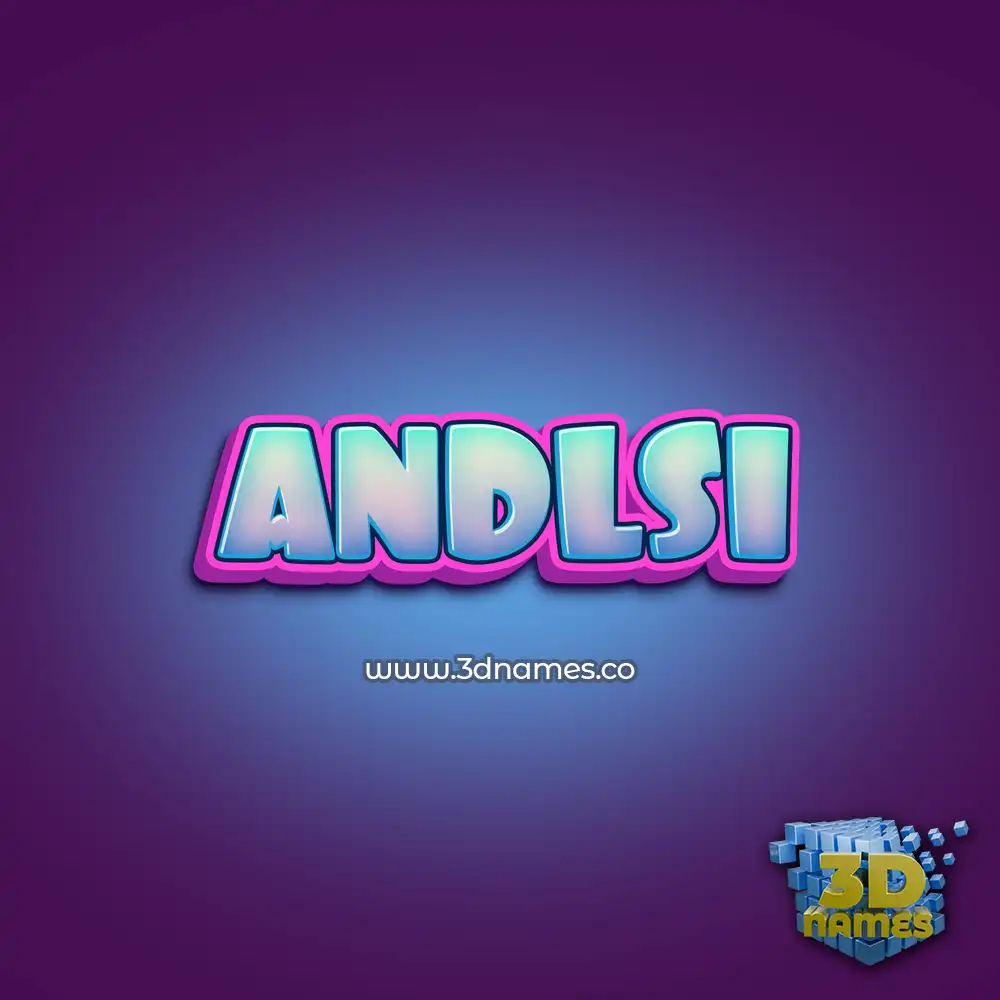 andlsi in Phat Purple style - 3D name wallpaper