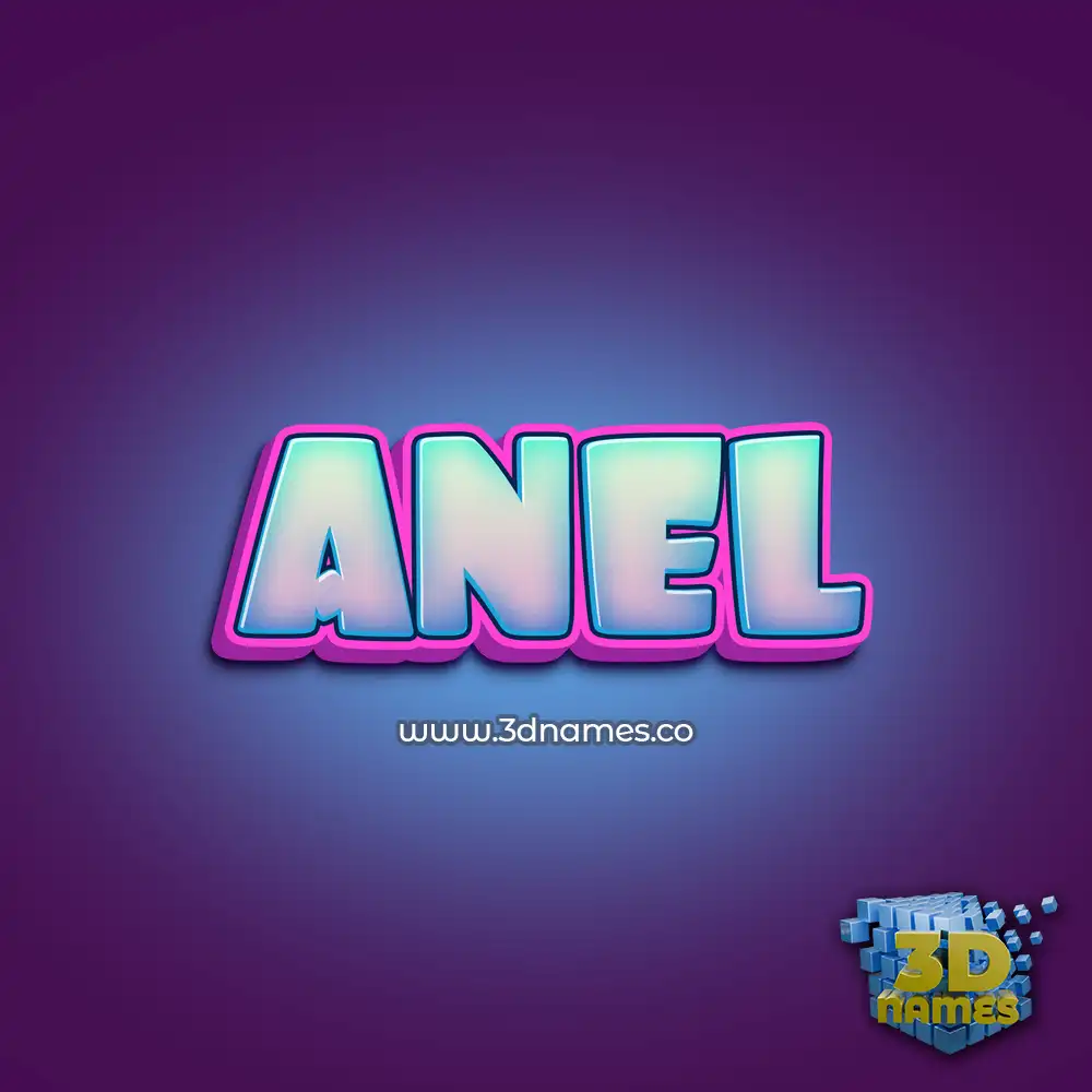 anel in Phat Purple style - 3D name wallpaper