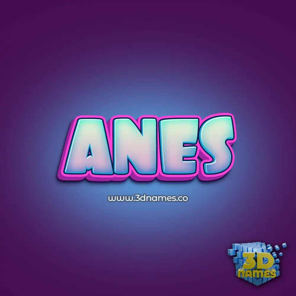 anes in Phat Purple style - 3D name wallpaper