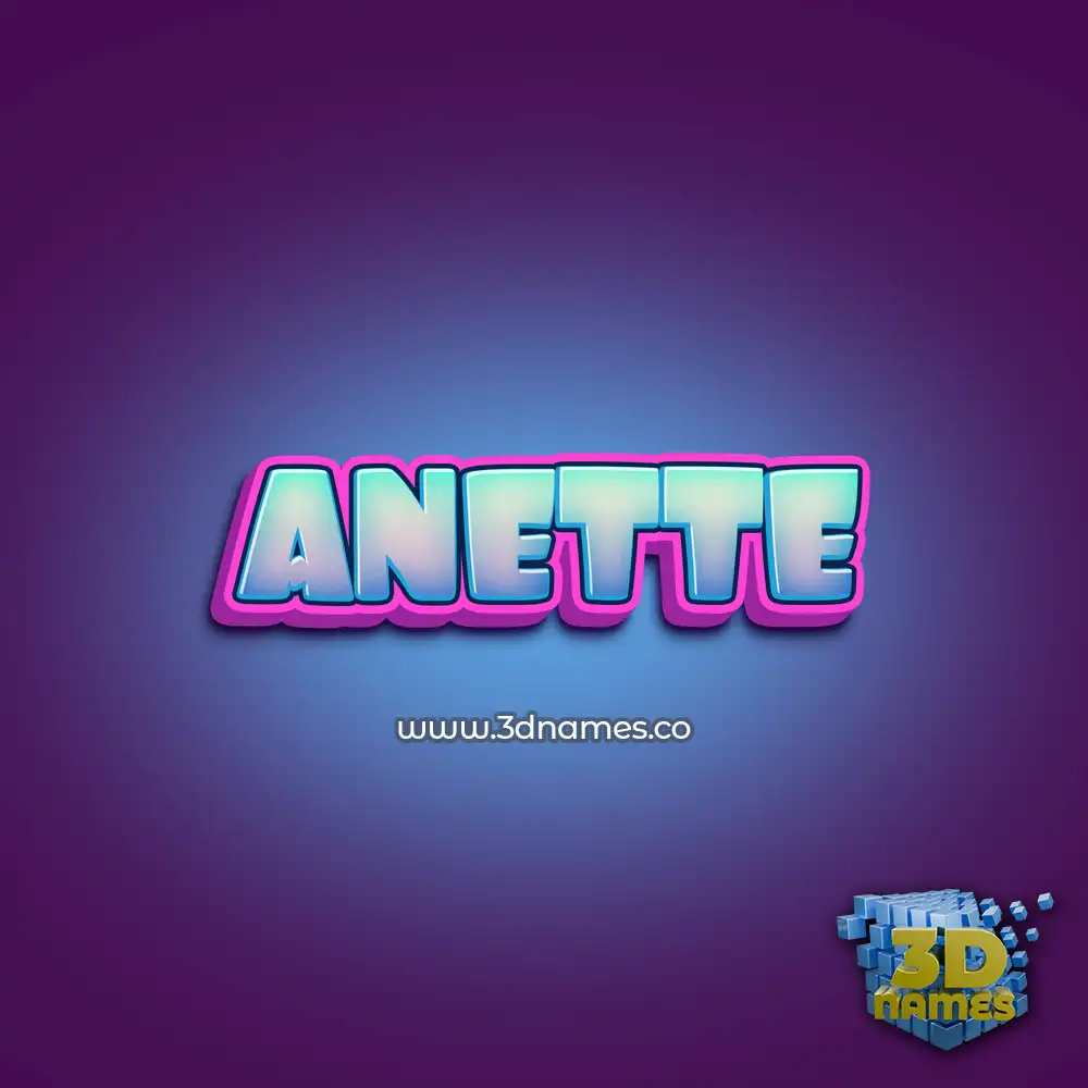 anette in Phat Purple style - 3D name wallpaper