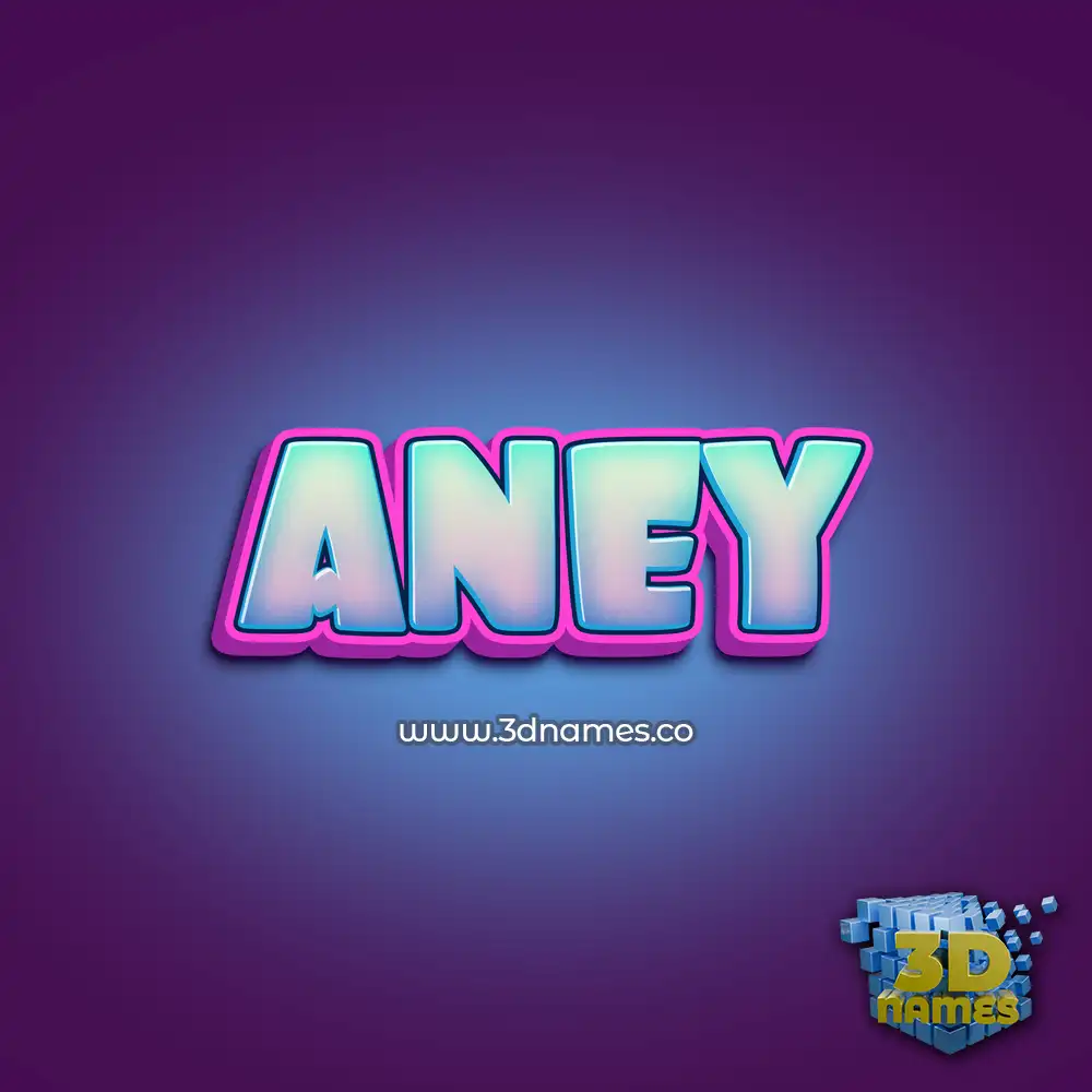 aney in Phat Purple style - 3D name wallpaper