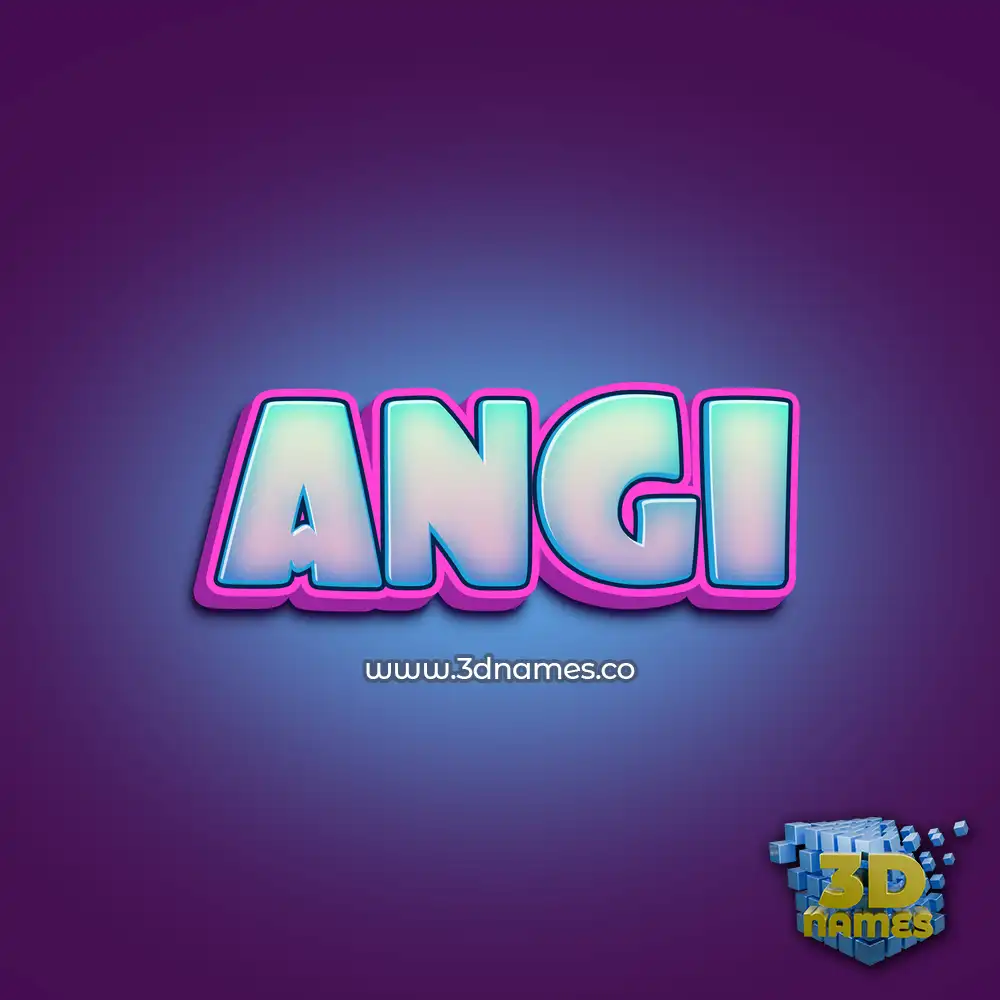 angi in Phat Purple style - 3D name wallpaper