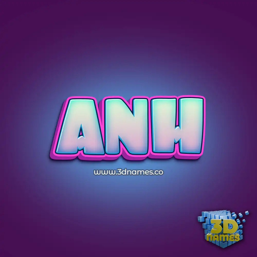 anh in Phat Purple style - 3D name wallpaper
