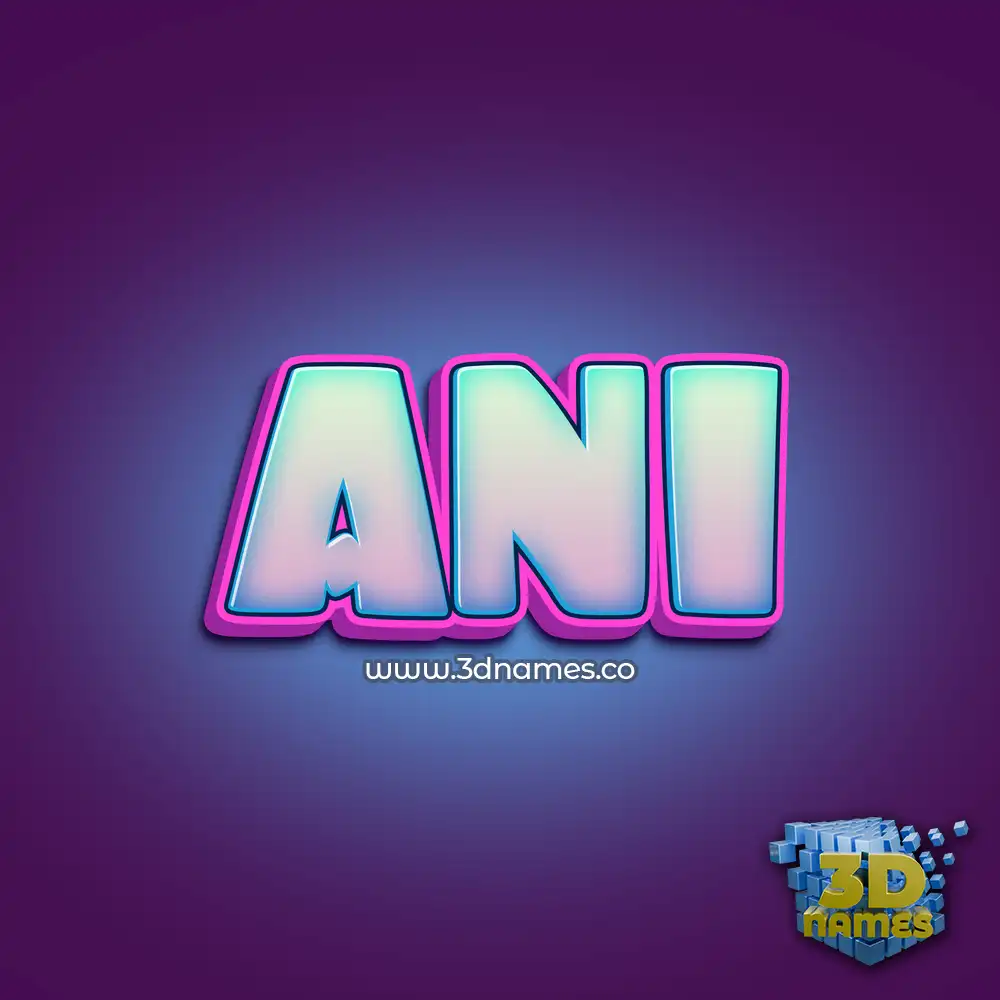 ani in Phat Purple style - 3D name wallpaper