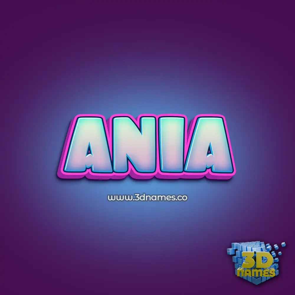 ania in Phat Purple style - 3D name wallpaper
