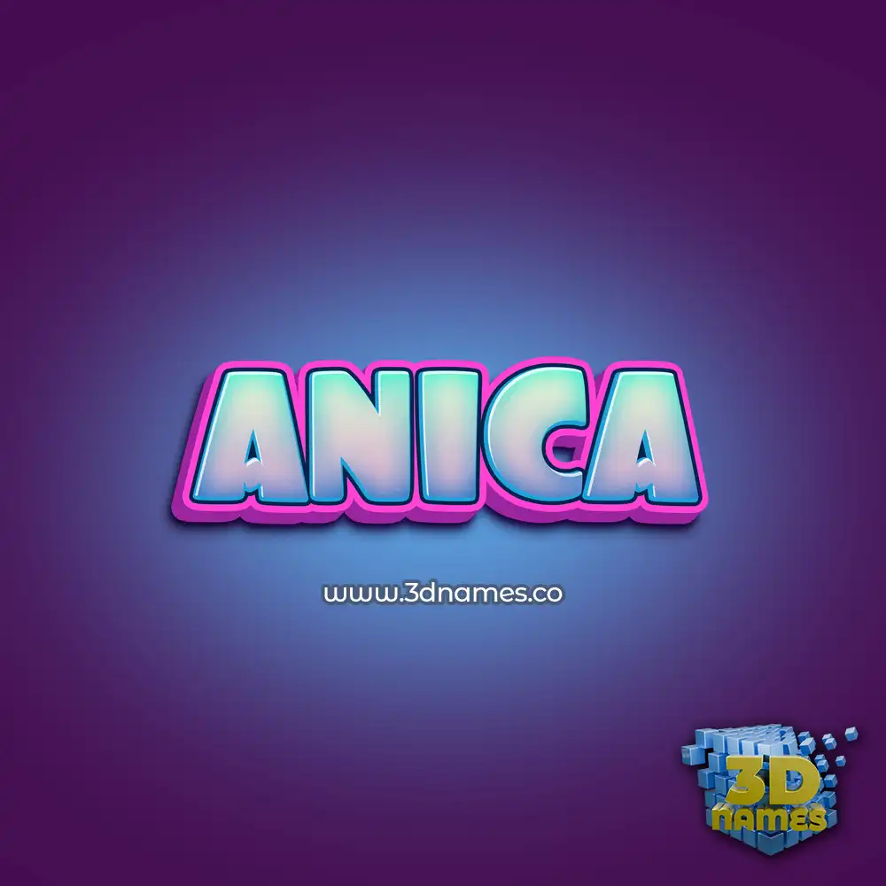 anica in Phat Purple style - 3D name wallpaper