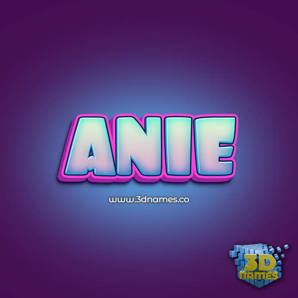 anie in Phat Purple style - 3D name wallpaper