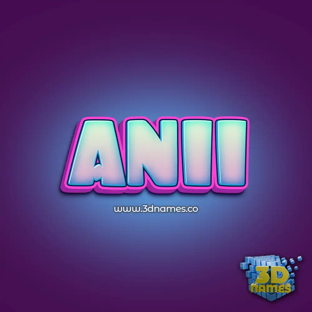 anii in Phat Purple style - 3D name wallpaper