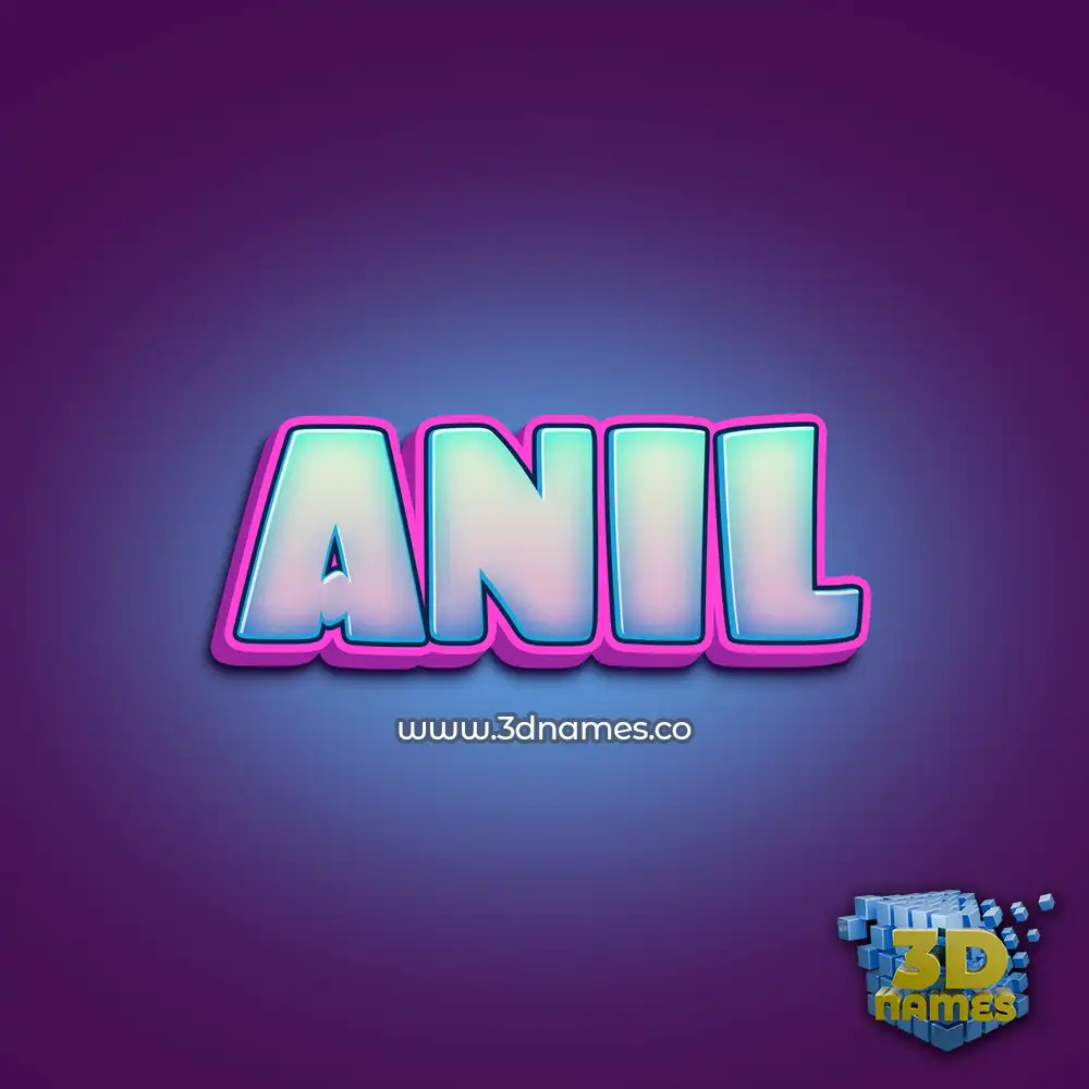 anil in Phat Purple style - 3D name wallpaper
