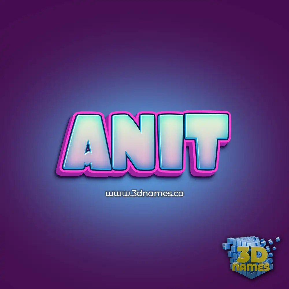 anit in Phat Purple style - 3D name wallpaper