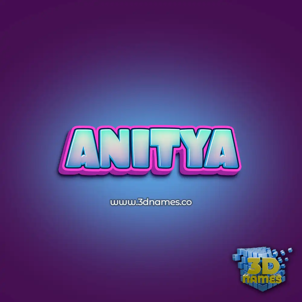 anitya in Phat Purple style - 3D name wallpaper