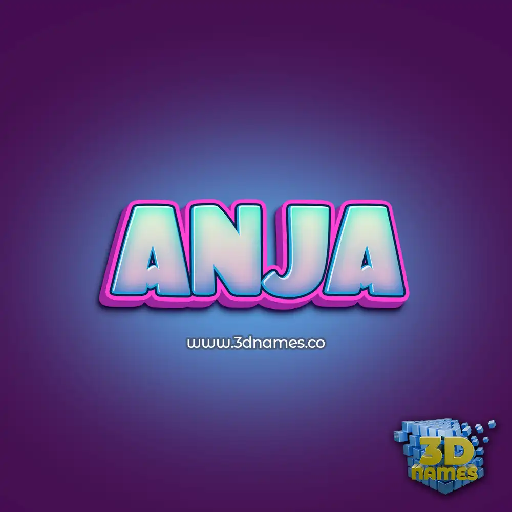anja in Phat Purple style - 3D name wallpaper