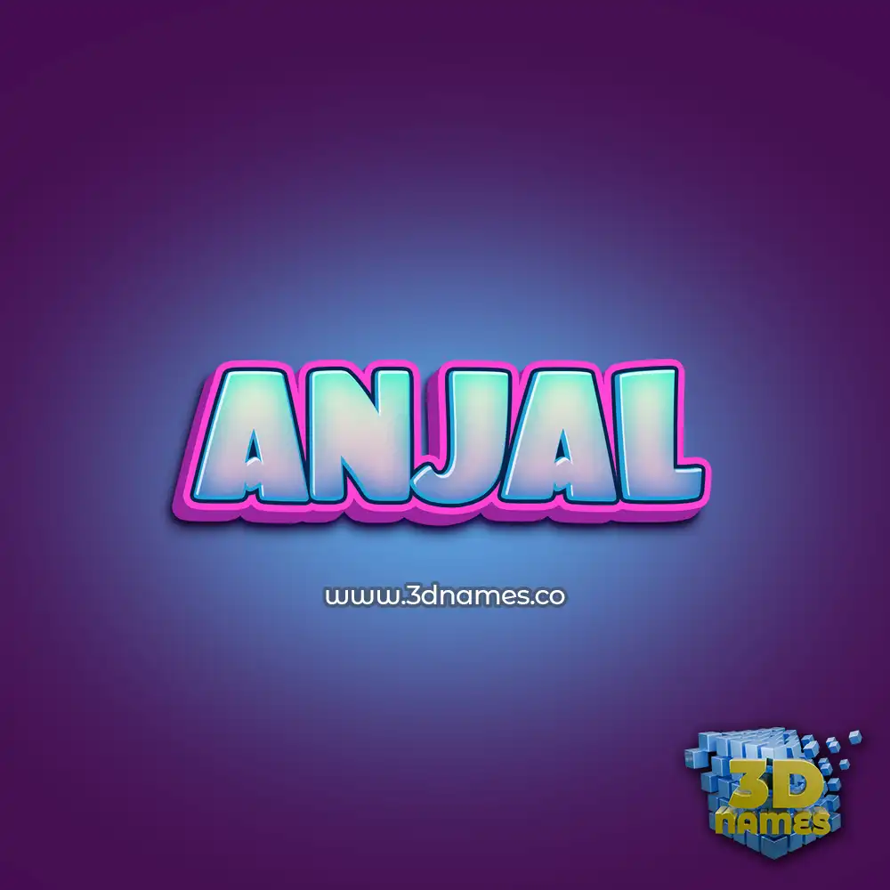 anjal in Phat Purple style - 3D name wallpaper