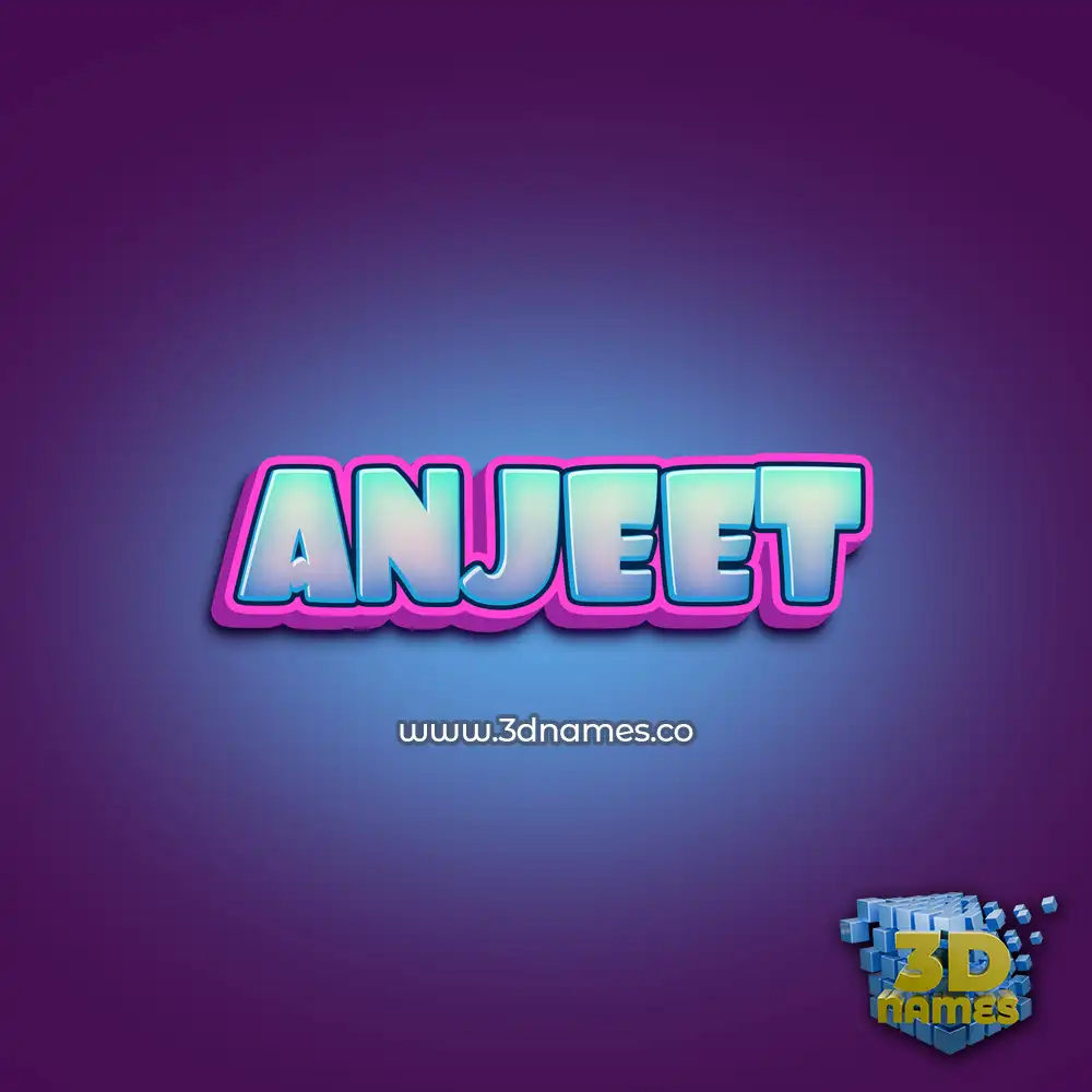 anjeet in Phat Purple style - 3D name wallpaper