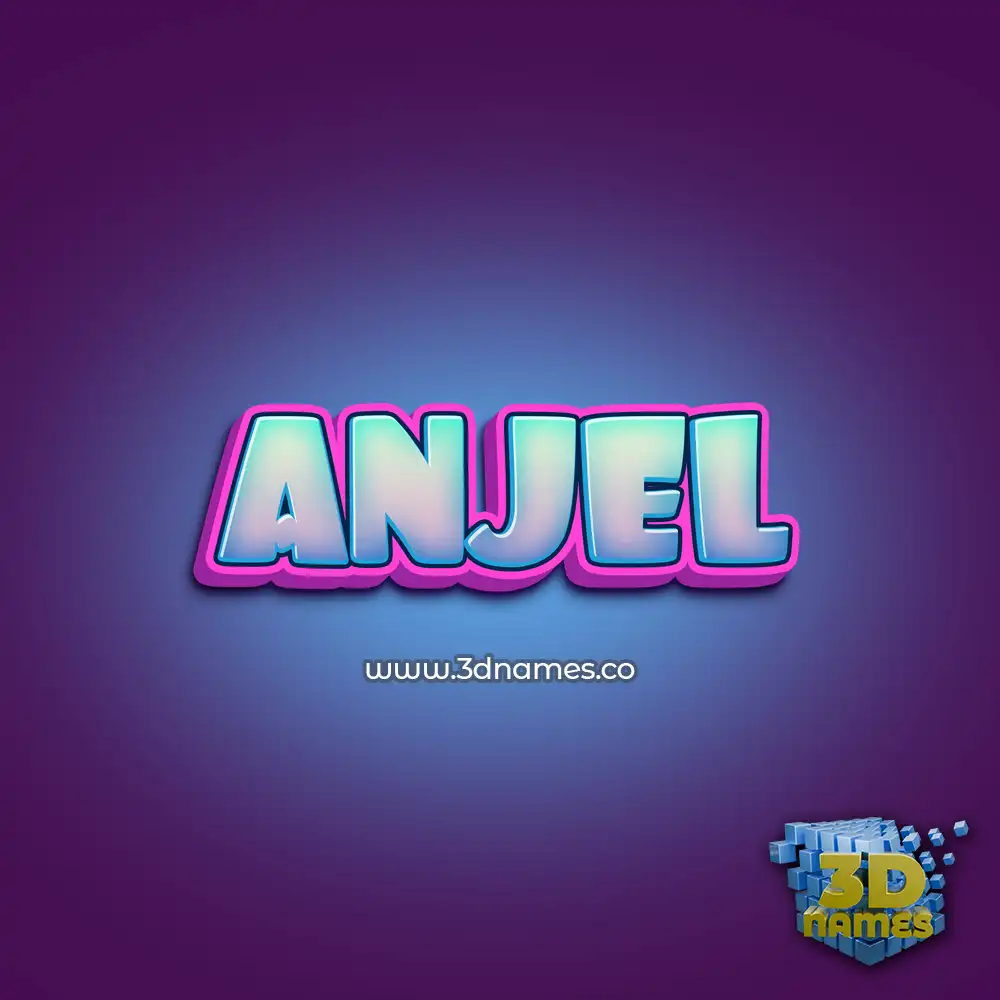 anjel in Phat Purple style - 3D name wallpaper