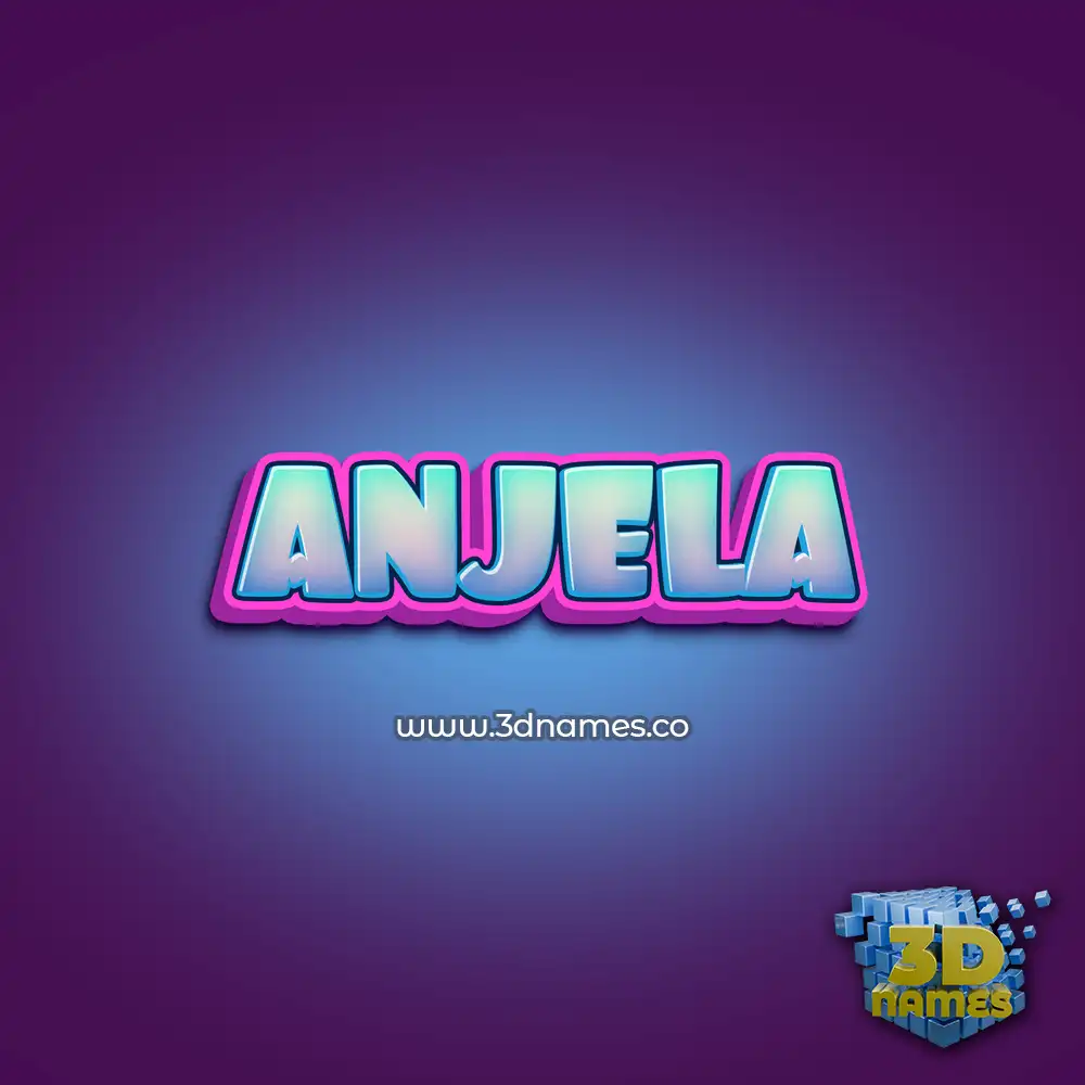 anjela in Phat Purple style - 3D name wallpaper