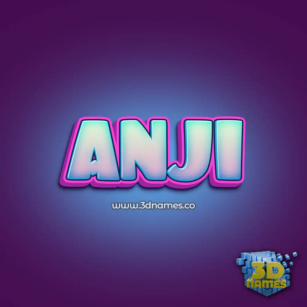 anji in Phat Purple style - 3D name wallpaper