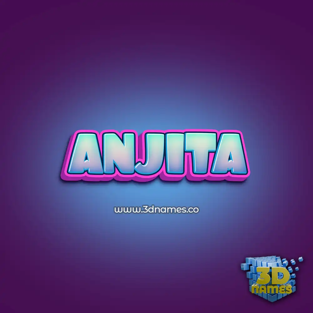 anjita in Phat Purple style - 3D name wallpaper