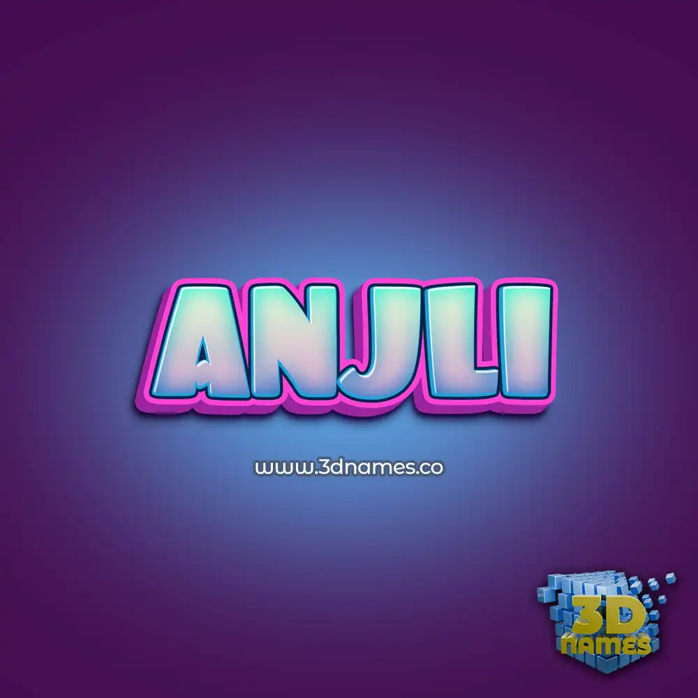 anjli in Phat Purple style - 3D name wallpaper