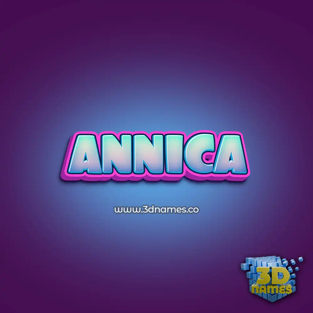 annica in Phat Purple style - 3D name wallpaper
