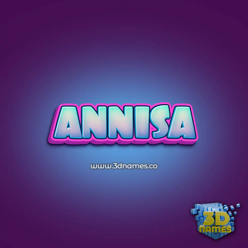 annisa in Phat Purple style - 3D name wallpaper