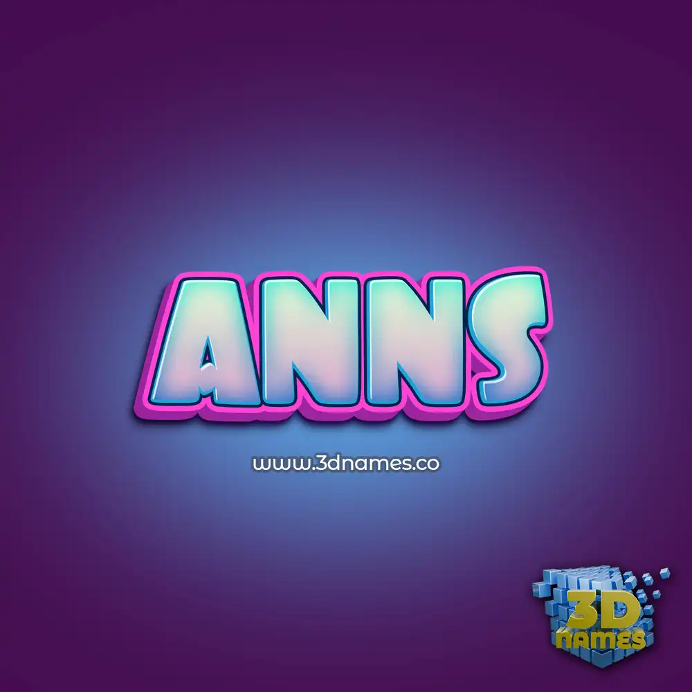 anns in Phat Purple style - 3D name wallpaper