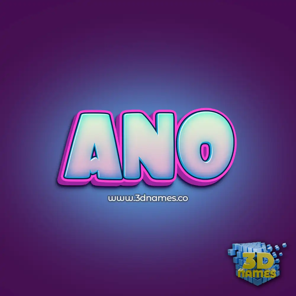 ano in Phat Purple style - 3D name wallpaper