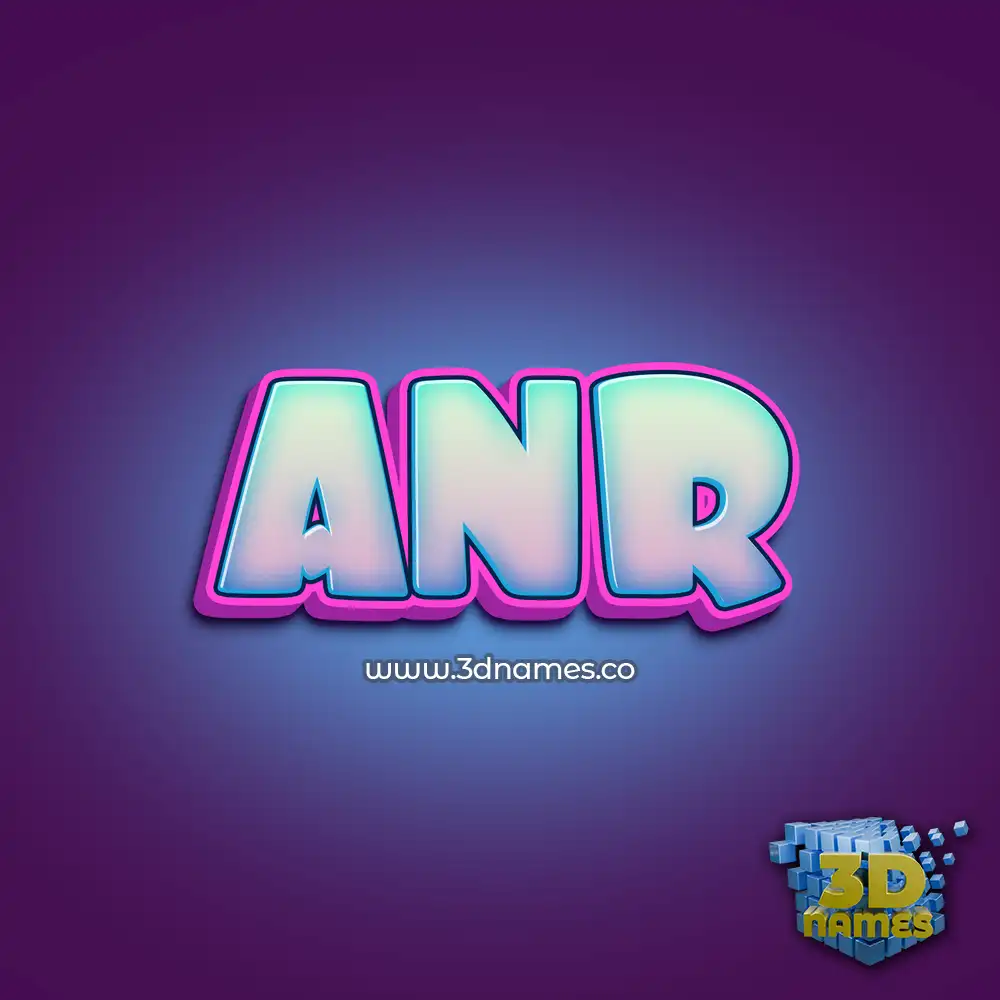 anr in Phat Purple style - 3D name wallpaper