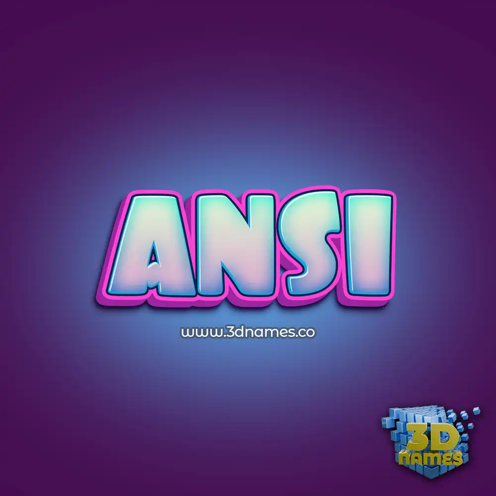 ansi in Phat Purple style - 3D name wallpaper