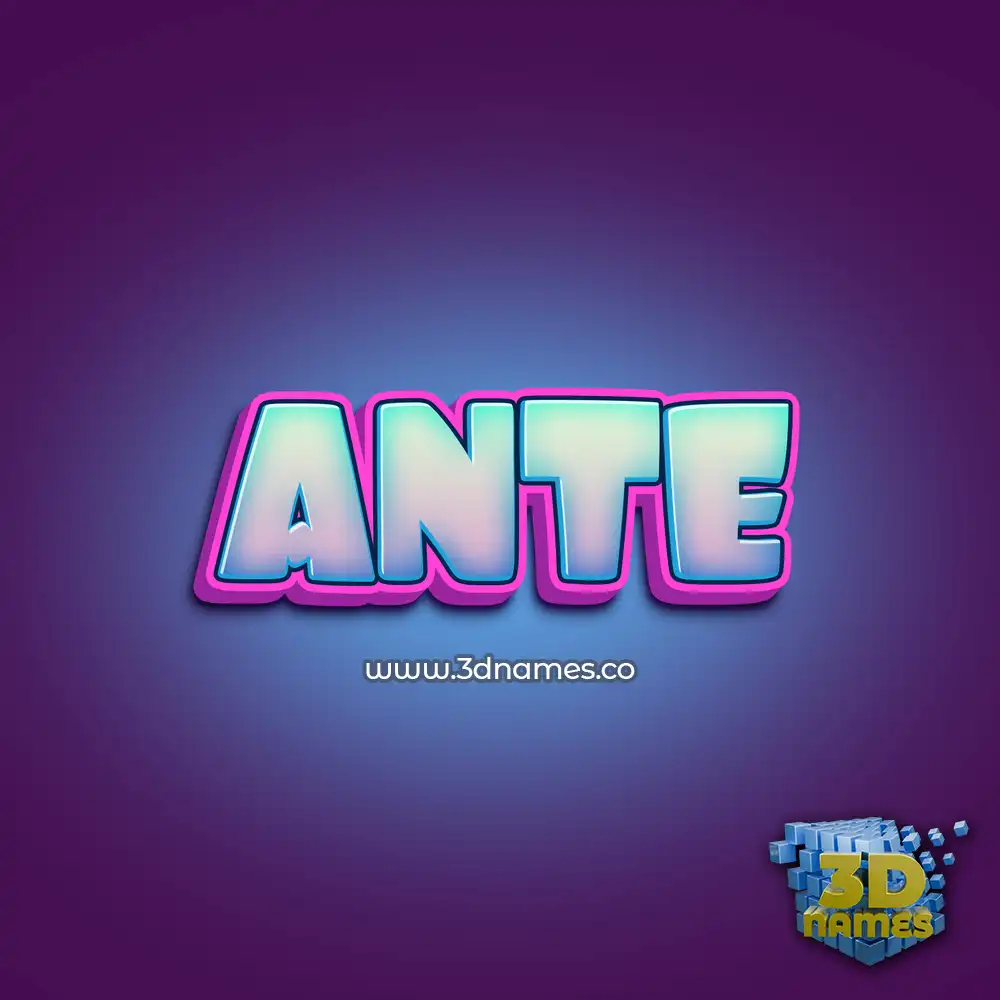 ante in Phat Purple style - 3D name wallpaper