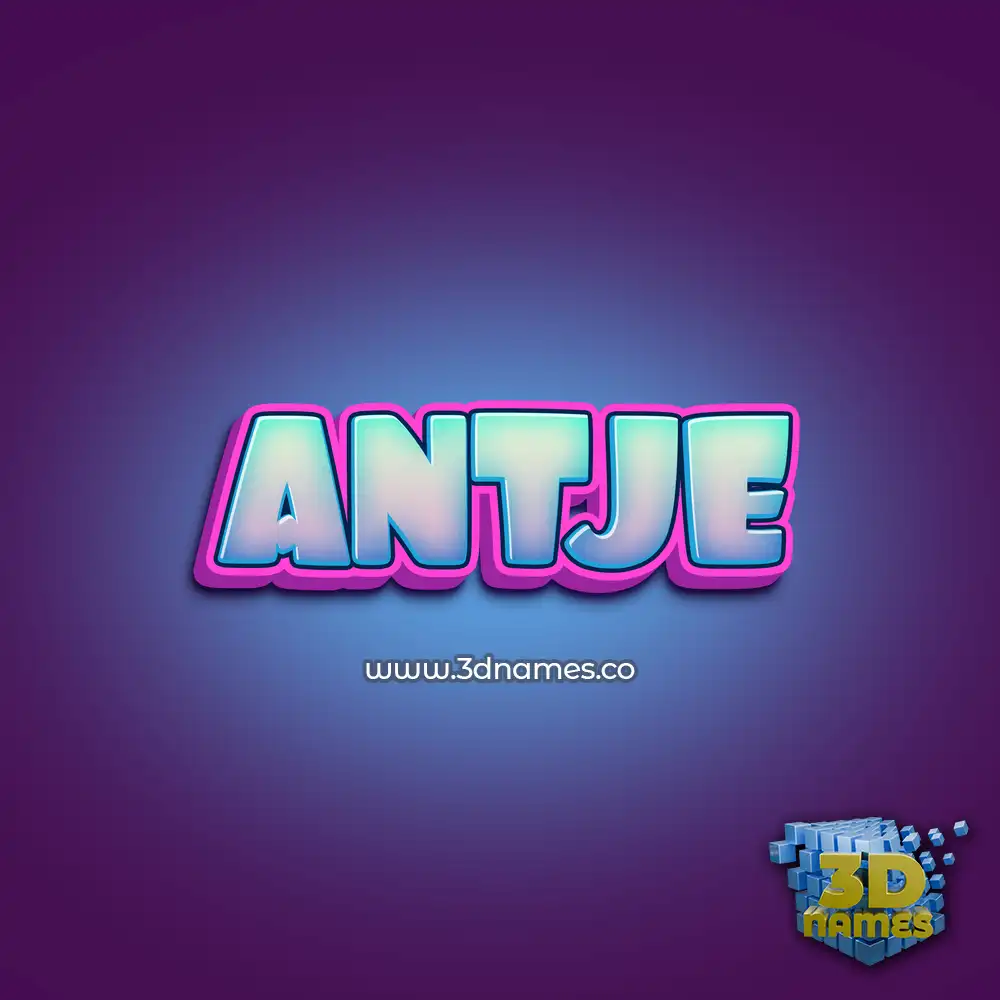 antje in Phat Purple style - 3D name wallpaper